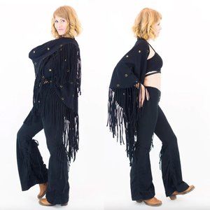 Maddie Moon Grommet Festival Shawl with custom chain